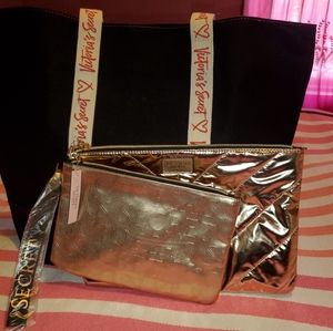 🌼VICTORIA'S SECRET🌼Canvas Tote and Cosmetic Bag